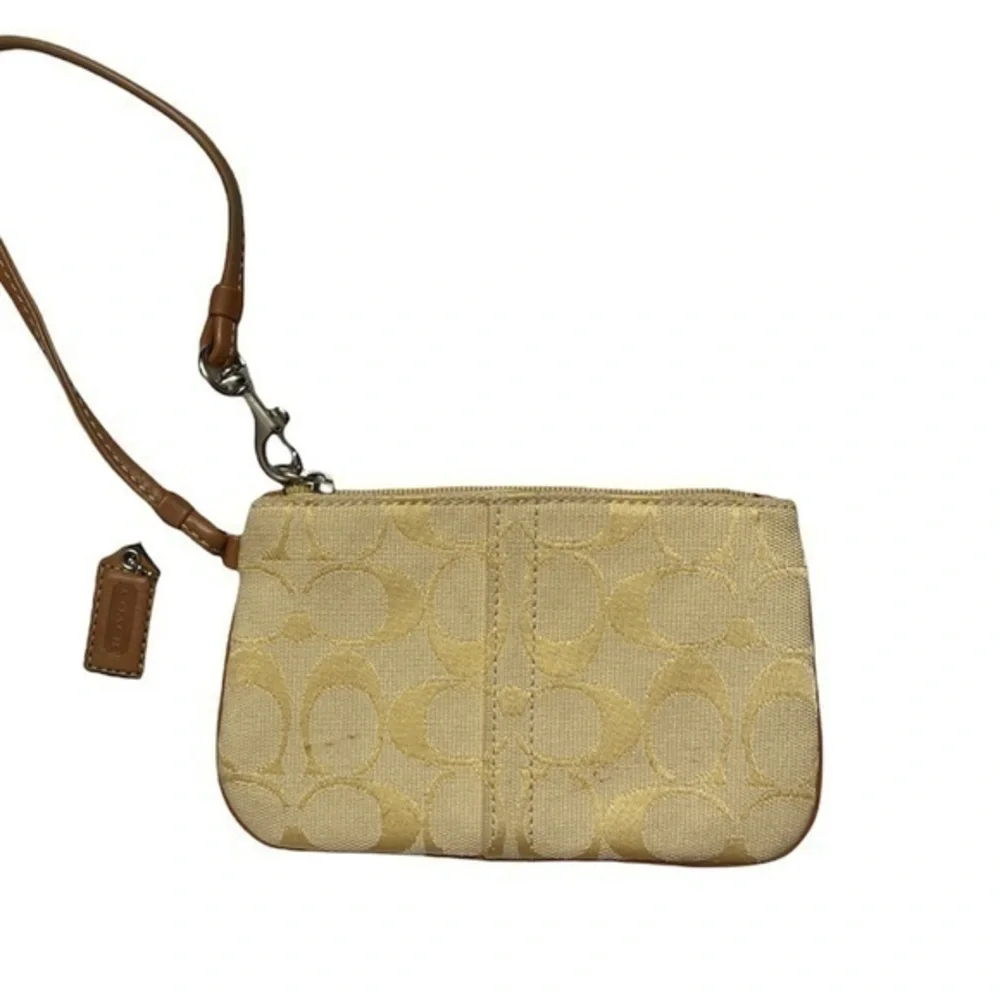 Coach vintage y2k yellow signature c wristlet bag